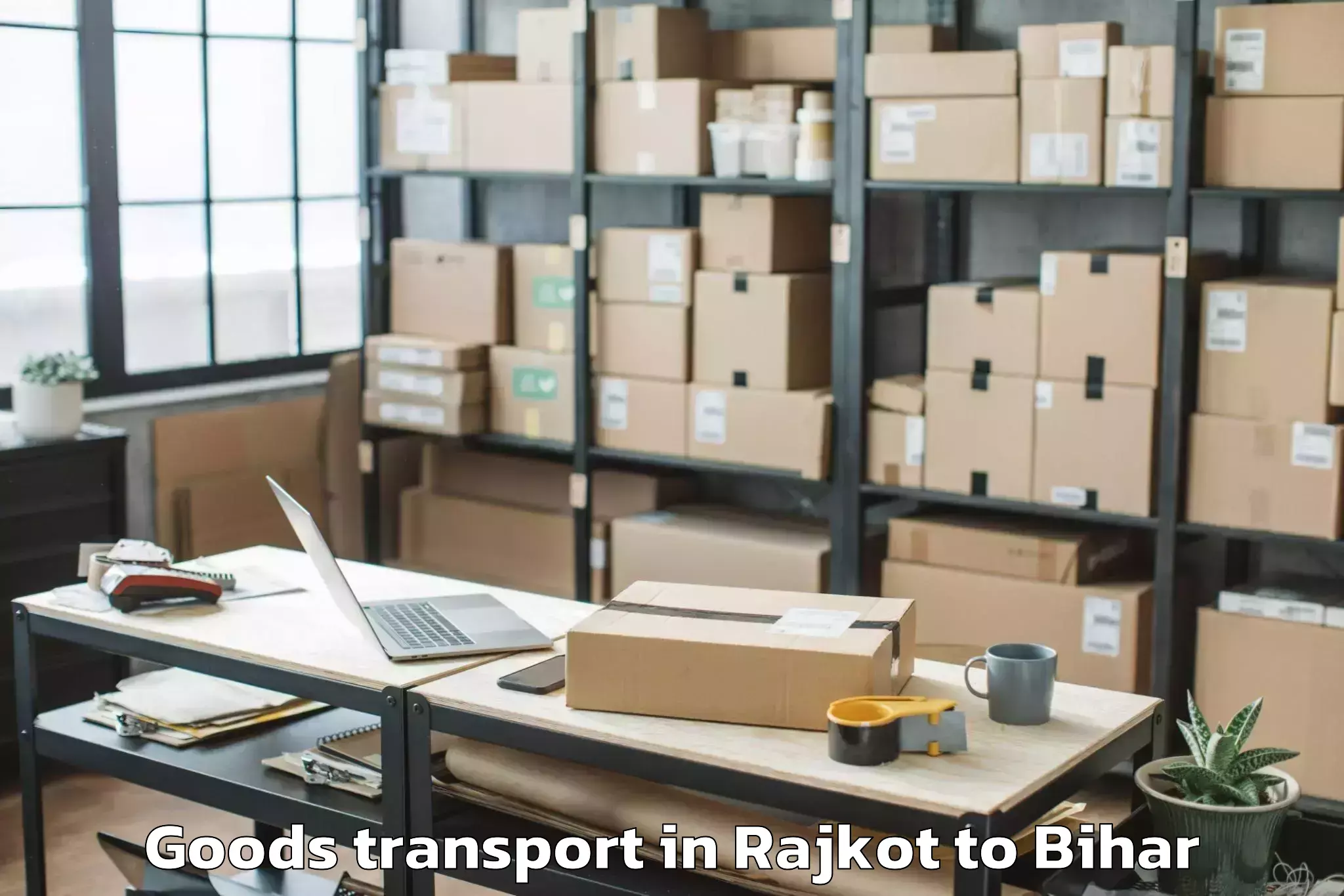 Efficient Rajkot to Kumarkhand Goods Transport